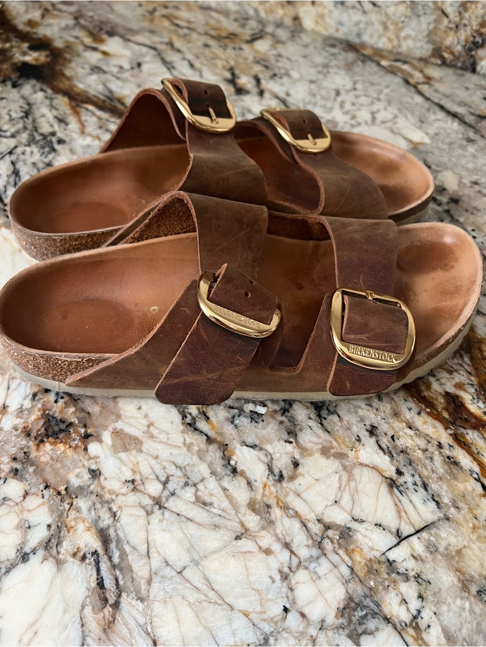 Birkenstock Arizona Big Buckle Sandal in Cognac Brown - Picture 4 of 5